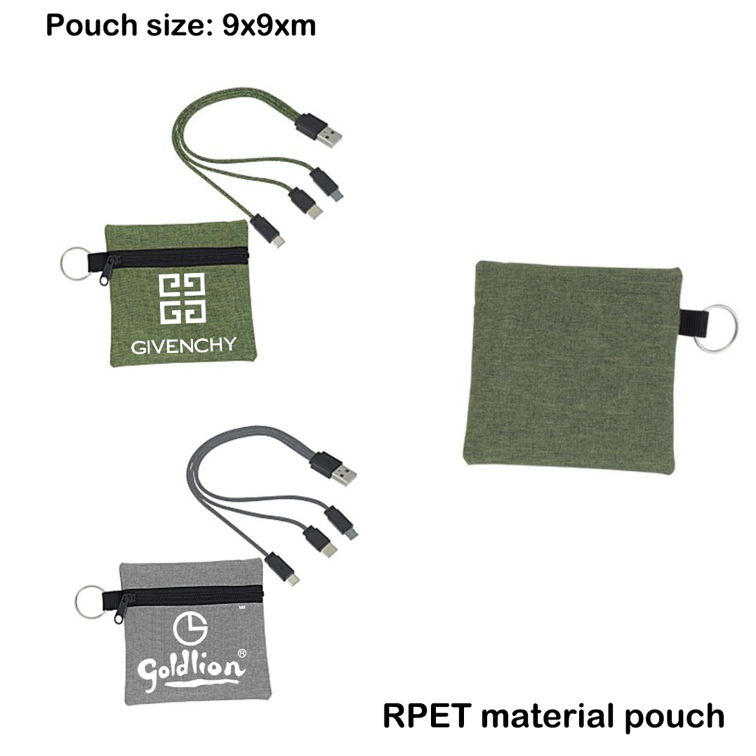 Cable with pouch