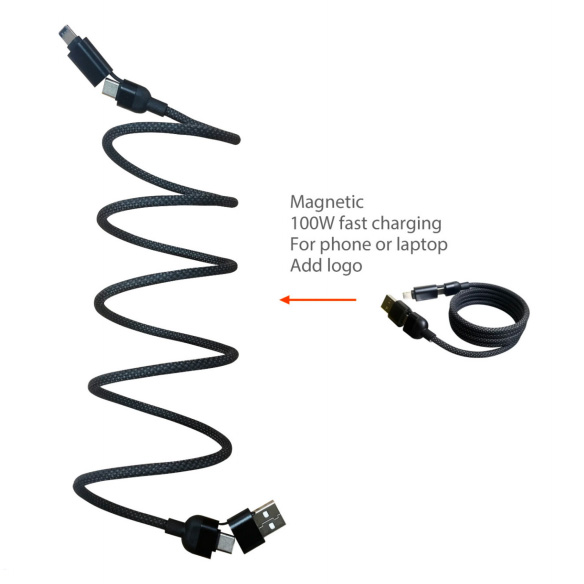 100W fast charge magnetic cable